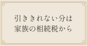引ききれない分は家族の相続税から